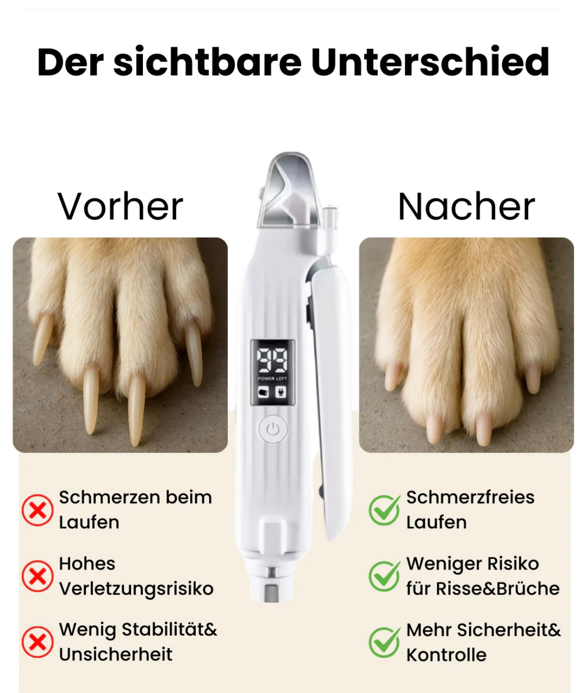 LUNEA™ LED Krallenknipser für Hunde & Katzen